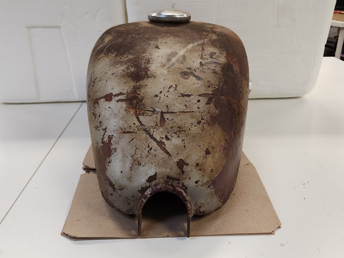 Vintage 1959-60s Harley Davidson Motorcycle Gas Fuel Tank w/ Eagle