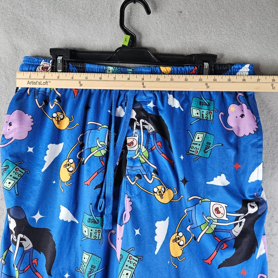 Pantalones de pijama Hora de Aventuras para hombre grandes azules para dormir dibujos animados Finn Marceline Foto 2 de 4