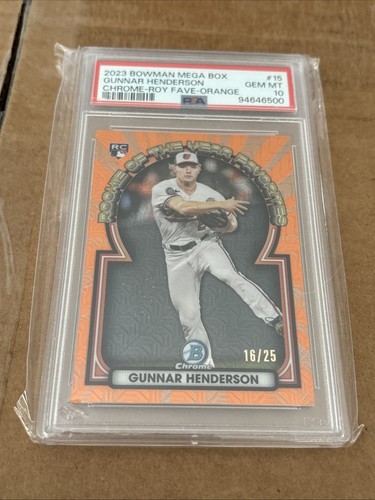 Gunnar Henderson. Three Rare SP Cards. Autographed. PSA 10.