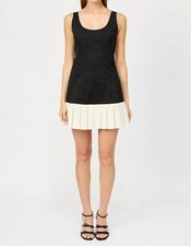 En Saison Clarisse Fitted Mini Dress Black/off White