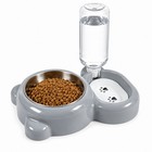 Automatic Dog Cat Food Water Bowl Set Gravity Pet Feeder Stainless Steel Dish