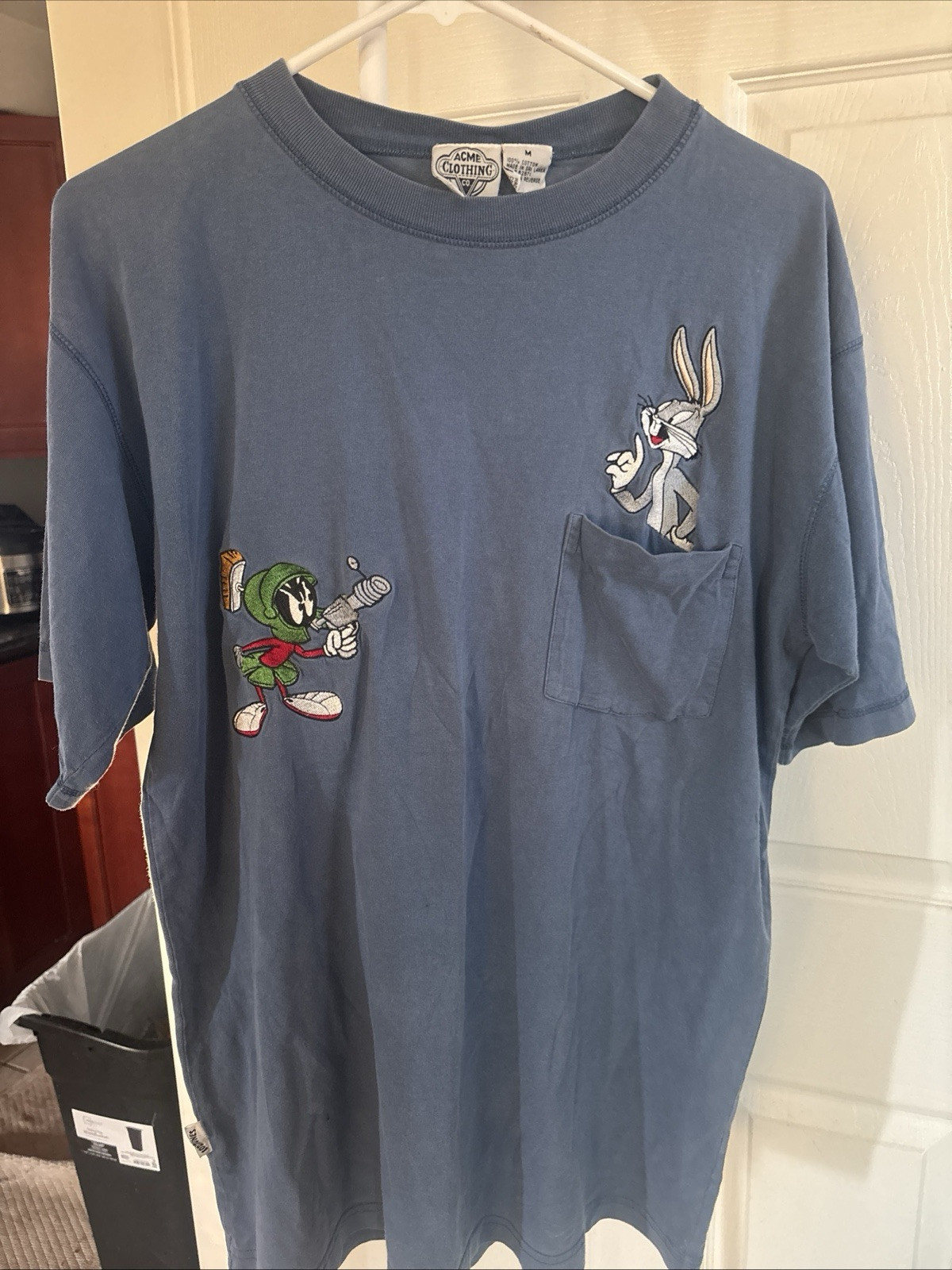 1991 Warner Bros Looney Tunes Marvin the Martian Bugs Bunny Vintage T-Shirt