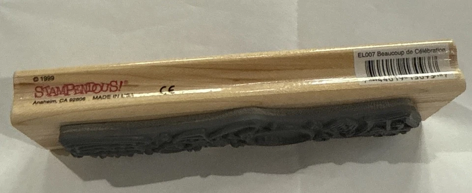 Birthday Themed Rubber Stamp By Stampendous Elegant Design ~ vintage - Image 3 of 4