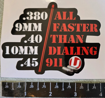Underwood Ammo Ammunition Faster Black/Red/White Vinyl Decal Sticker Shot Show
