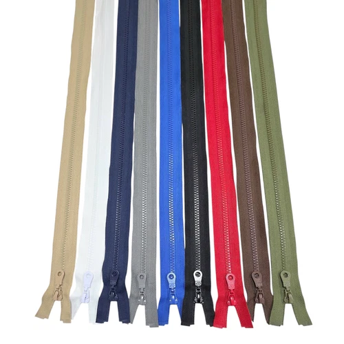 Chunky Plastic Zips No. 5 Open-ended Autolock VERY HIGH QUALITY ZIPS  9 Colours