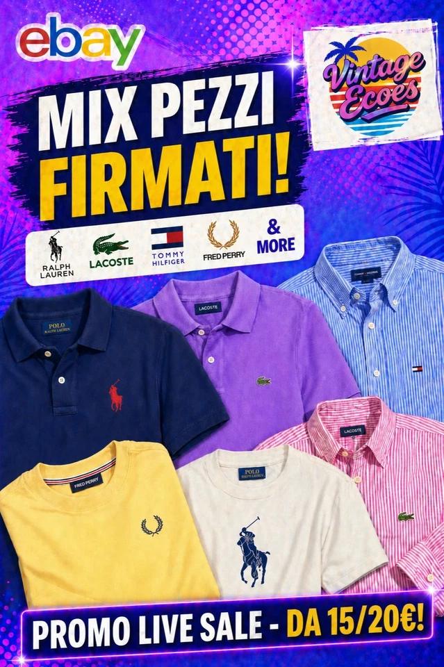 MIX SECOND HAND uomo 15/20€: camicie, t-shirt, polo - Ralph, Lacoste, Fred.
