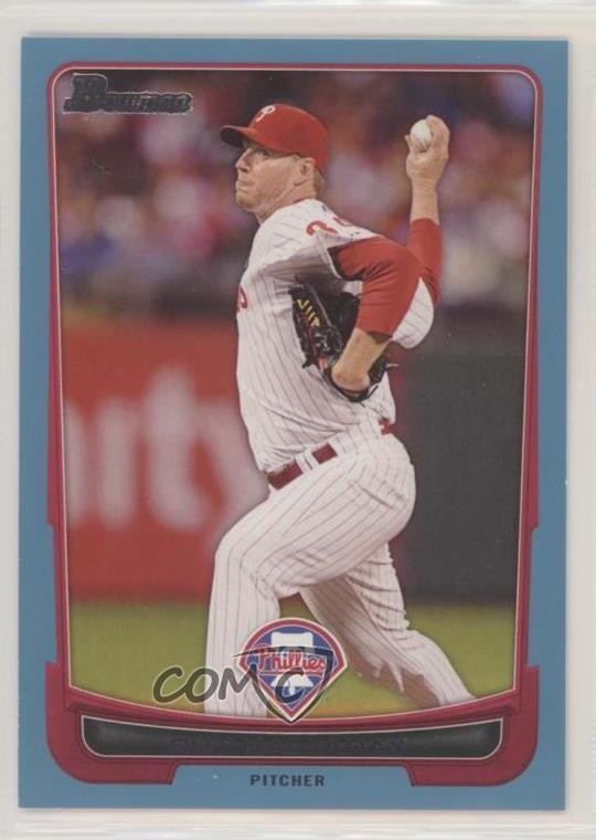 2012 Bowman Blue Border 406/500 Roy Halladay #75 HOF 0ad