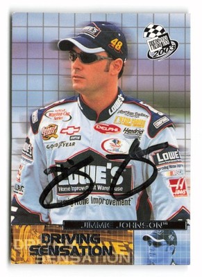 2003 Press Pass #P59 Jimmie Johnson IP Auto Platinum Hendrick Motorsports