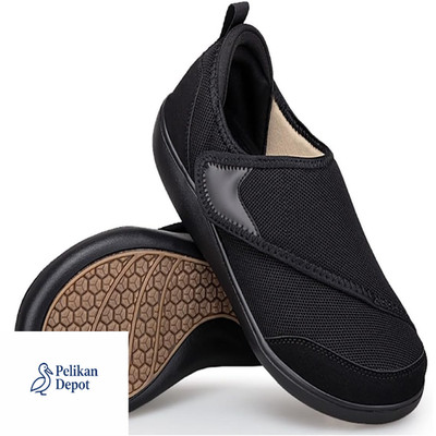 Gaatpot Hausschuhe Extra Weit Klettverschluss Damen Herren Freizeit Walking