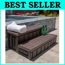 Spa Step with Storage - Slip-Resistant Design