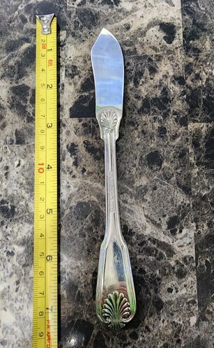 THE MAIN COURSE JAPAN MNF2 SHELL PATTERN SILVERPLATED MASTER BUTTER KNIFE 🧈 - Picture 8 of 10