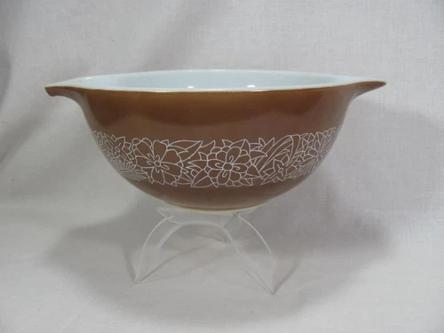 VINTAGE PYREX WOODLAND DARK BROWN 1.5 QUART CINDERELLA NESTING BOWL #442
