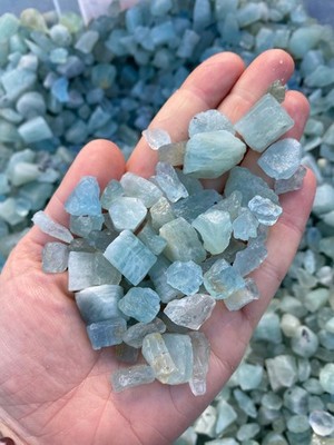 Raw Aquamarine Crystal (Grade AA) Natural Aquamarine Gemstone from Brazil
