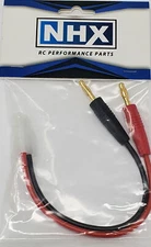 NHX RC Tamiya Male Charging Cable w/4.0mm Banana Connector Adapter