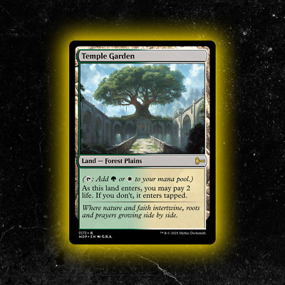 Temple Garden - Custom Magic: The Gathering Card - High-Quality