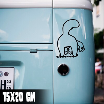 AUTO AUFKLEBER ''SIMON'S CAT WINKT'' 15X20CM KATZE FUCK MEME STICKER FUN JDM #0168