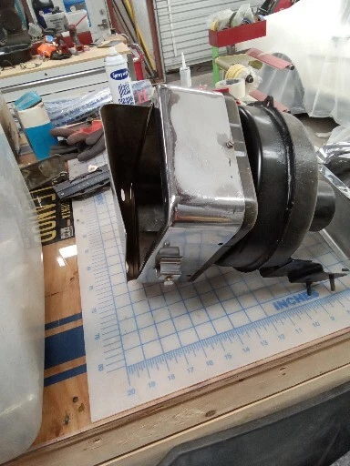 60-63 Chevy/GMC Truck STANDARD HEATER BOX C10 Pickup 61 62 1961 Chrome With Vent - Image 2 of 4