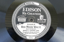 Edison Schellackplatte, ca. 120 J. alt, 6 mm stark, Ernest L. Stevens' Trio