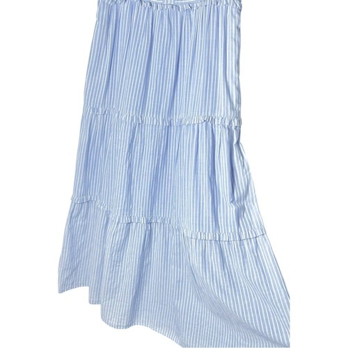 Gal Meets Glam Courtney Rio Stripe Lawn Maxi Dress Blue White Size 4 - Picture 6 of 10