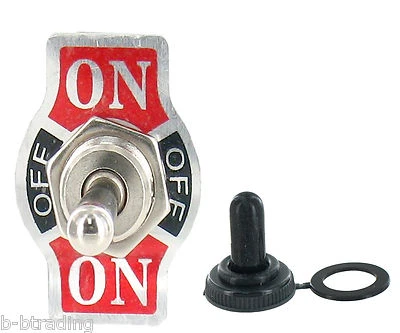 CES H.D. 20A 125V SPDT 3 Term (ON)-OFF-(ON) Momentary Toggle Switch W/Boot 1850-5001