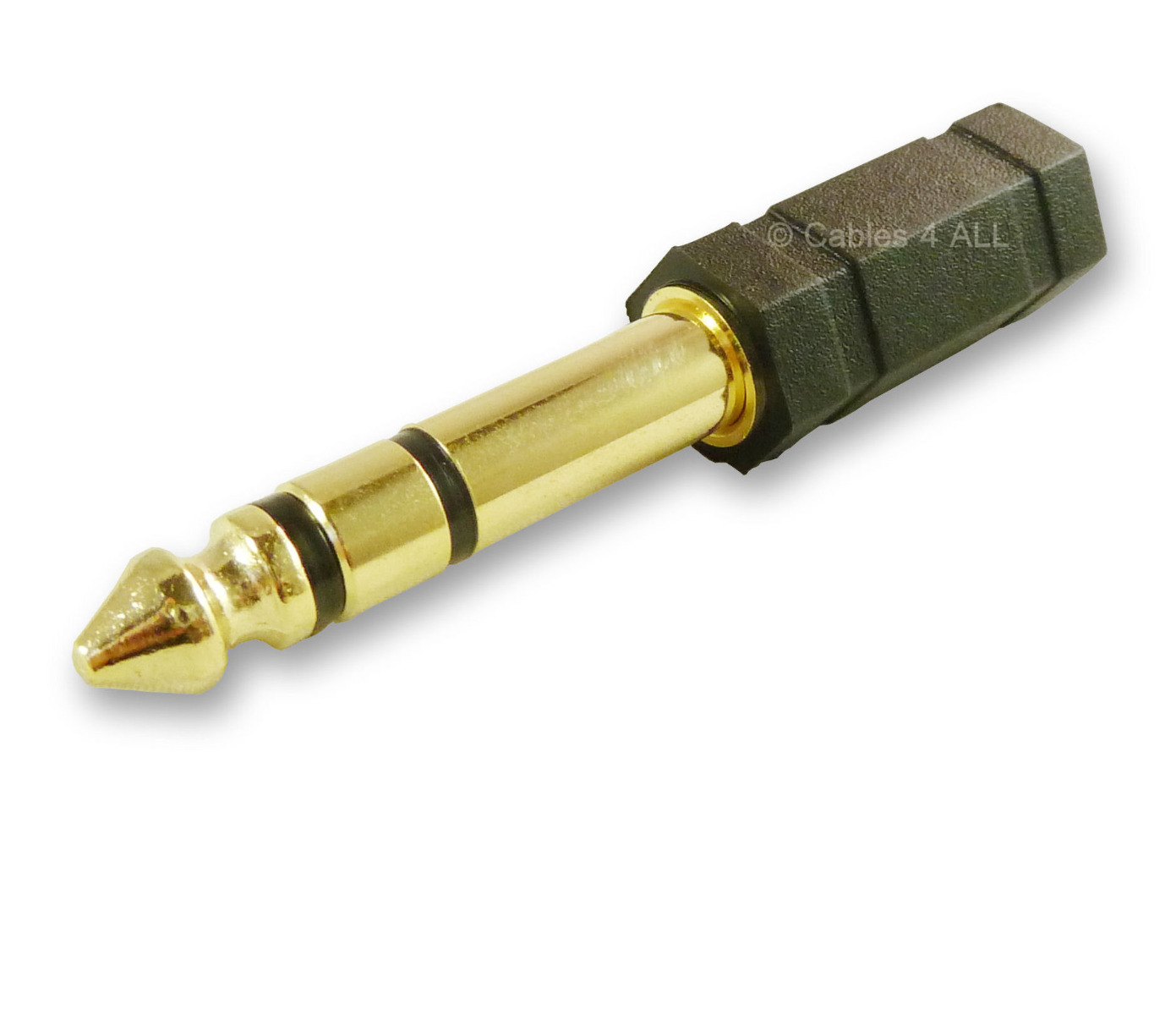 STEREO HEADPHONE ADAPTOR 3.5mm FEMALE to 6.35mm PLUG
