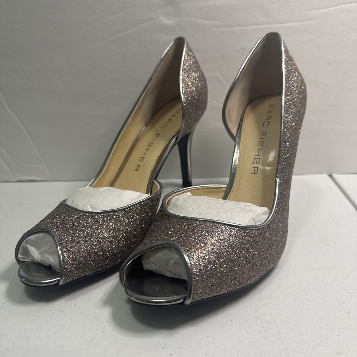 Gold Glitter Marc Fisher Glitter Boots Marc Fisher Women's Silver