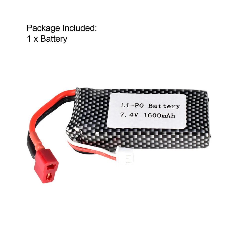 7.4V 1600mAh Lipo Battery 1:10 Scale RC Cars Quadcopter for XLH 9125 Buggy Car - Image 2 of 4