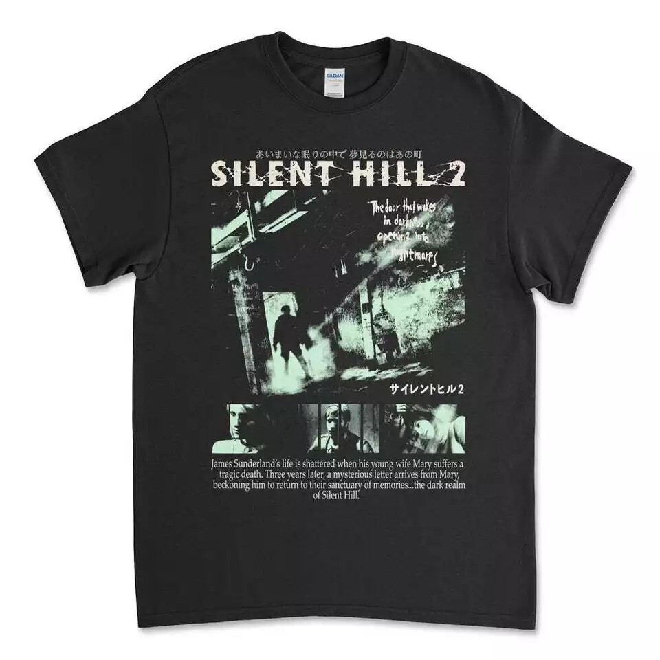 New Silent Hill 2 Black Shirt, Horror Survival Gaming Shirt | eBay