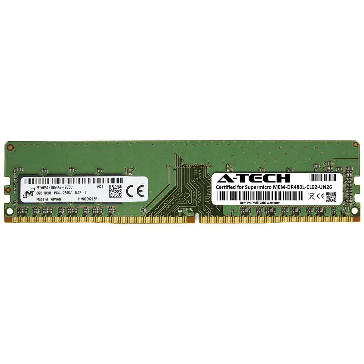 Micron 8GB PC4-21300 (DDR4-2666) Memory (MTA8ATF1G64AZ2G6E1) for