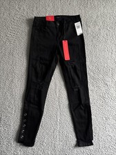 Celebrity Pink Black Women's Juniors' Mid Rise Skinny Ankle Jeans 1/25 NWT