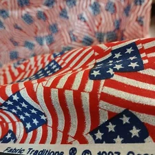 American flag Fabric traditions 1997, 9yards x 30"
