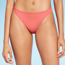Women's High Leg Extra Cheeky Bikini Bottom - Shade  Shore Pink L