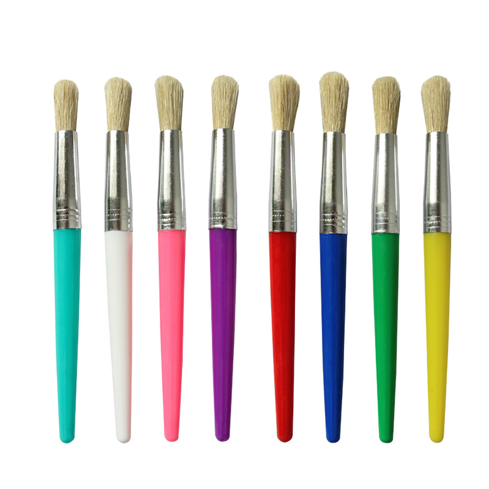 4Pcs/Set Painting Brushes Kids Bristle Hair Paint Brush Oil Acrylic