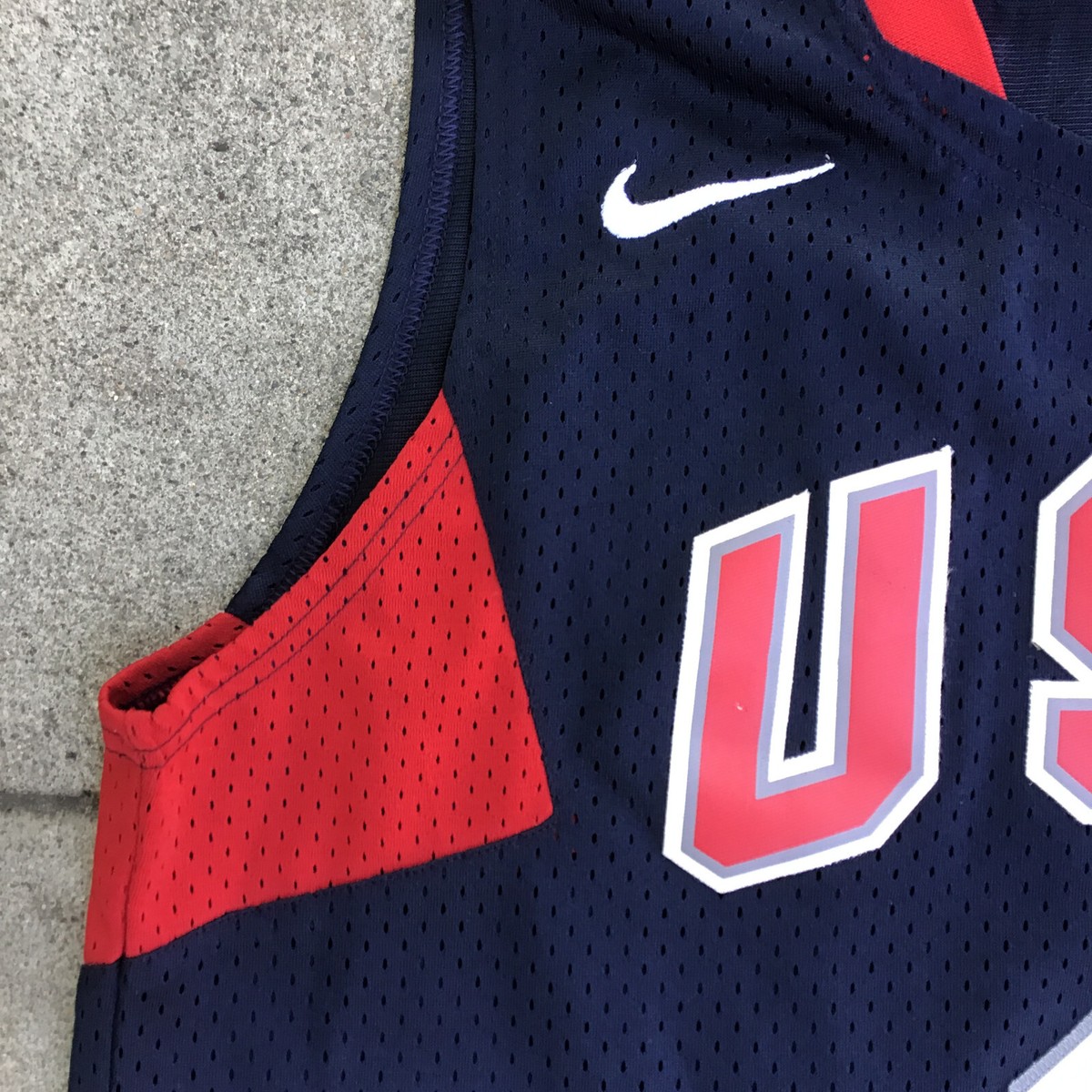 Nike Lebron James 2008 USA Olympic Jersey Men Medium Blue #6