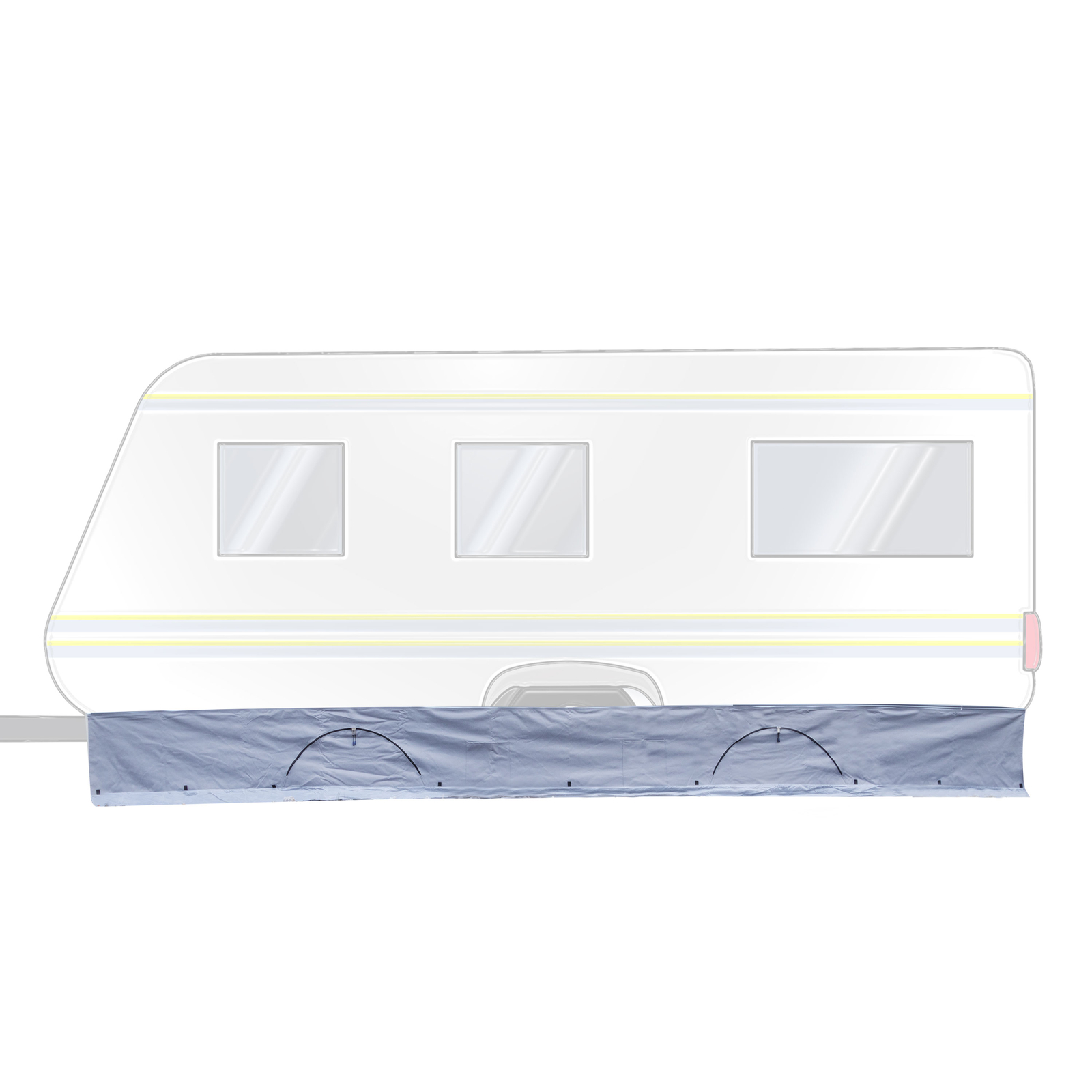 Wohnwagen Windblende 10m - PVC Schürze Für Wohnmobil Unterbodenschutz