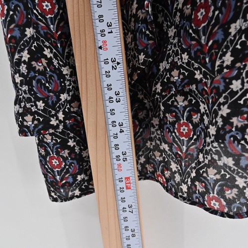 JOIE Dress Sz S Jamira Black Floral Silk Tie Neck Bell Sleeve Ruffle Mini Ditsy - 第 10/12 張圖片