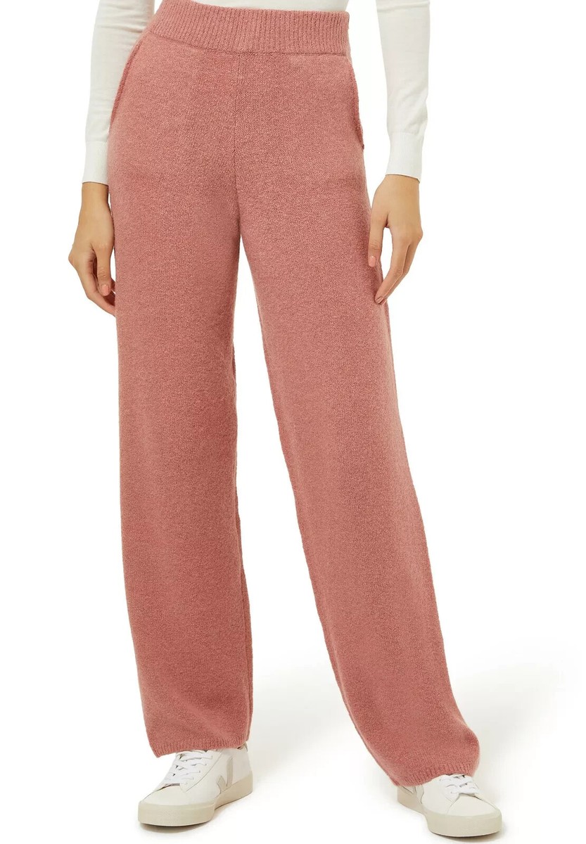 RAG & BONE Elsa Wide Leg Pants Sz XL Mauve Alpaca/Wool