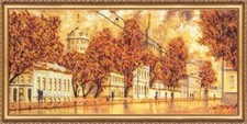 Bead embroidery kit Poetry of Autumn needlework kit Art canvas beadwork pattern