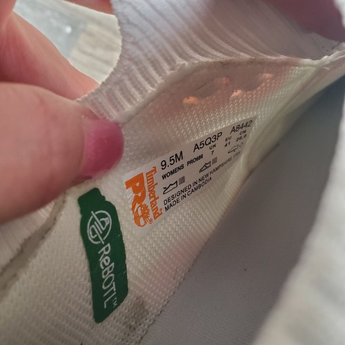 Timberland Pro Setra Damenschuhe Größe 9,5 M weiß pfirsichfarben Strick-Verbundstoff-Sicherheitskappe - Bild 6 von 13