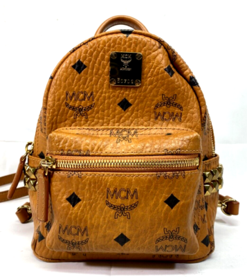MCM Stark Side Studs Small Backpack in Visetos | eBay