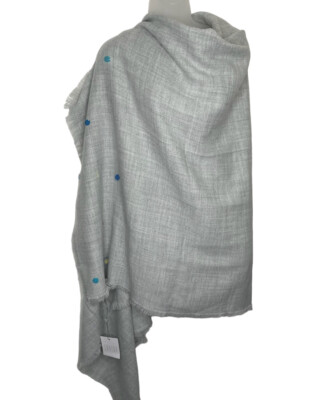 Savida Scarf Wrap Fringe 39 X 74 Gray Paillettes New with Tags