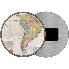 South America Map 3.5" Magnet Plaque Fridge Refrigerator Kitchen Home Wall Door