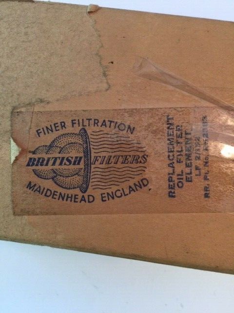 Rolls Royce + Bentley Oil Filter by British Filters #RH2383 NEW Aftermarket