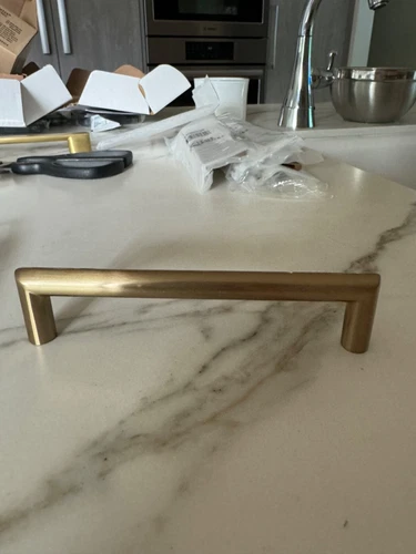 Set of 2 Top Knobs TK942HB Kinney Pull 5 1/16 Inch (c-c) - Honey Bronze - NEW - Picture 2 of 2