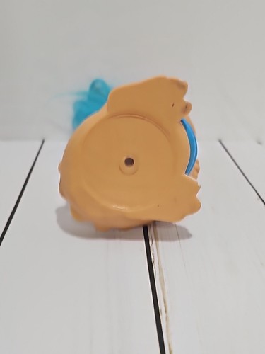 Vintage 1980s Trendmaster Tyrano Troll Doll Dinosaur Blue Hair Belly - Picture 9 of 9