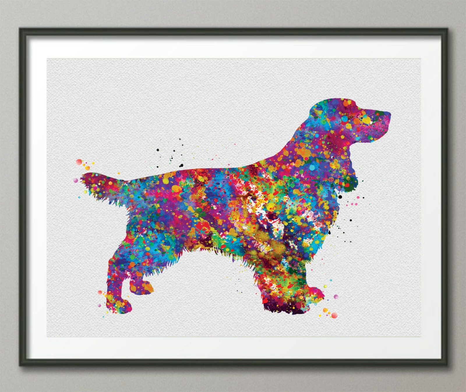 Field Spaniel Dog Watercolor Print Dog Art Custom Dog Portrait Pet Doglover-1440