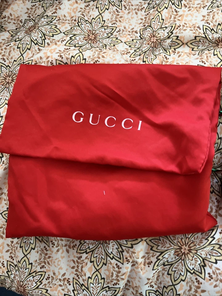 Vintage Handbag Gucci Quilted Red Green Gold Original Authentic - Image 2 of 4