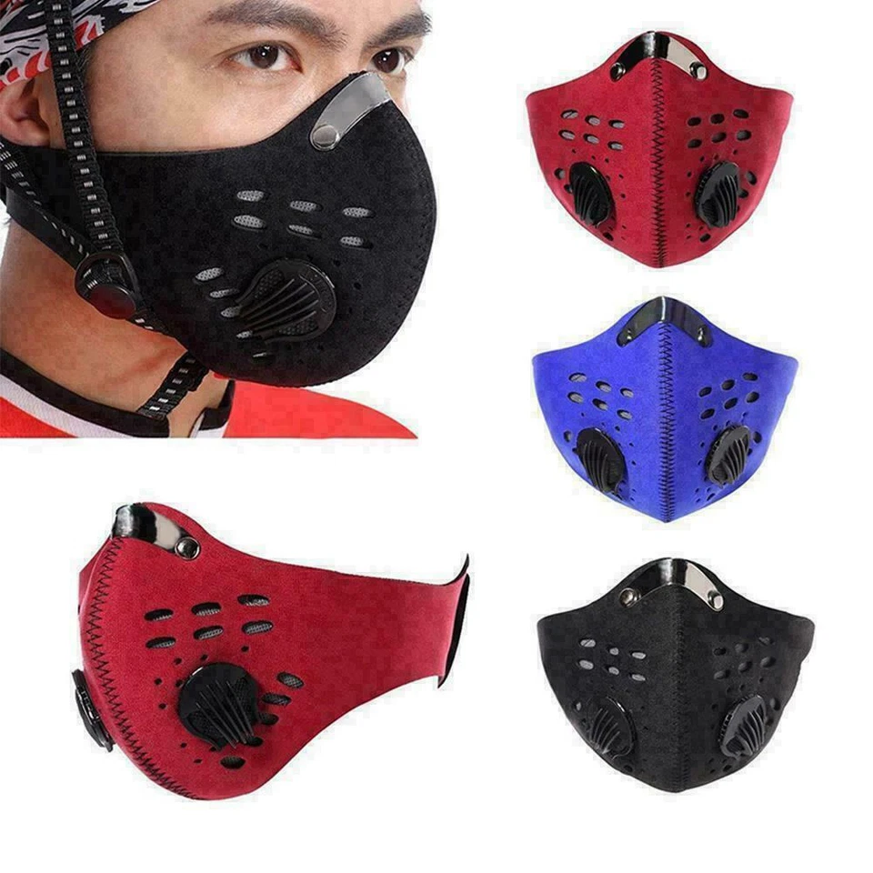 10 Mix Face Masks! Breathing Valve Sport Cycling Outdoor Active Carbon Filter - Image 4 of 4
