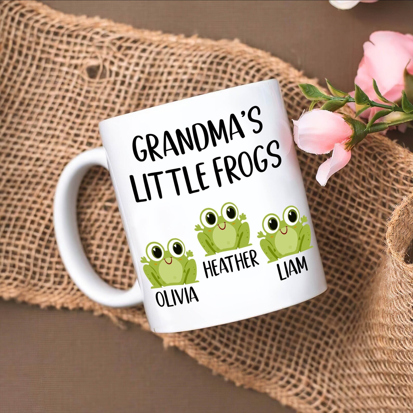 Personazlized Grandma's Little Frogs Mug Funny Grandma Mug Mother's Day Gift