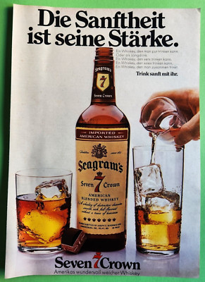 14. Seagram´s Seven Crown American Whisky Werbeanzeige Werbung Reklame 1973